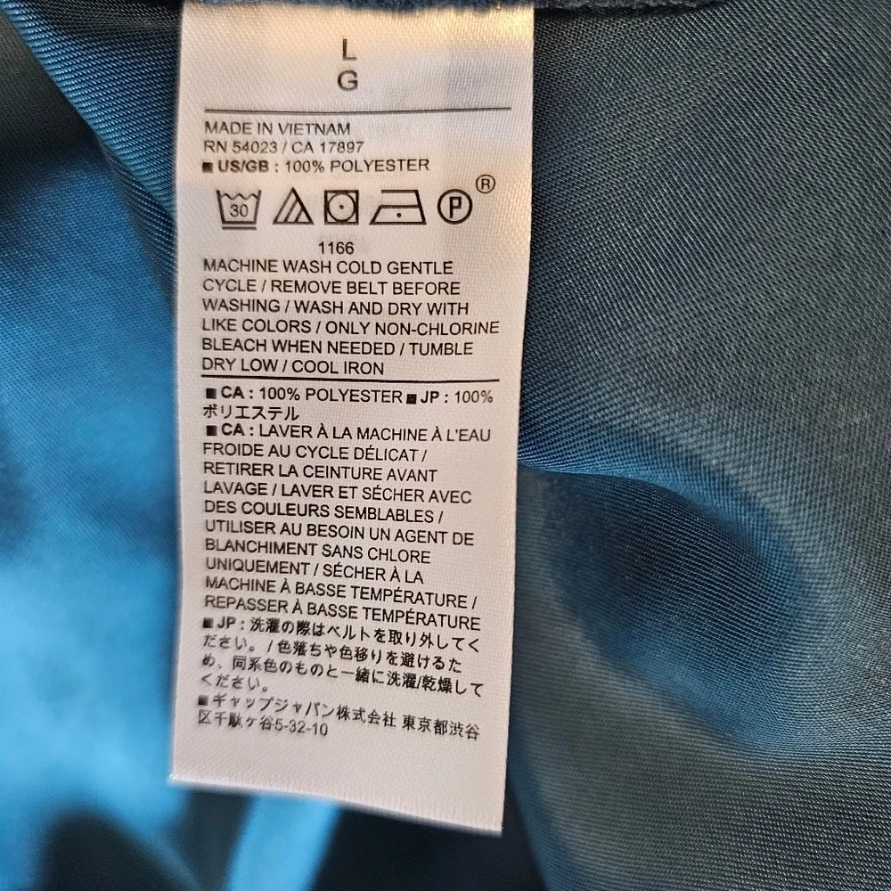 Banana Republic Women's Long Sleeve Satin Twill Mini Shift Dress in Teal Shadow